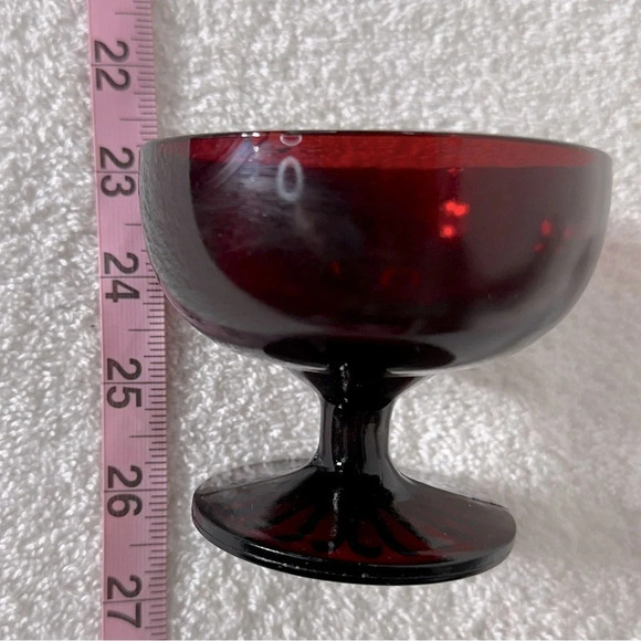 Vintage Anchor Hocking Royal Ruby Sherbet  Depression Glass Mint - Picture 11 of 11